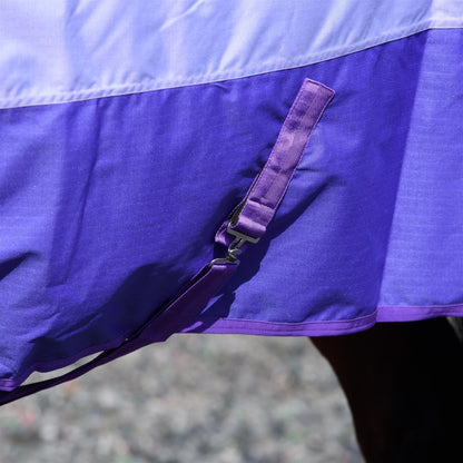 600D Lightweight Waterproof Horse Turnout Rug 0g No Fill Half Neck Lavender/Purple