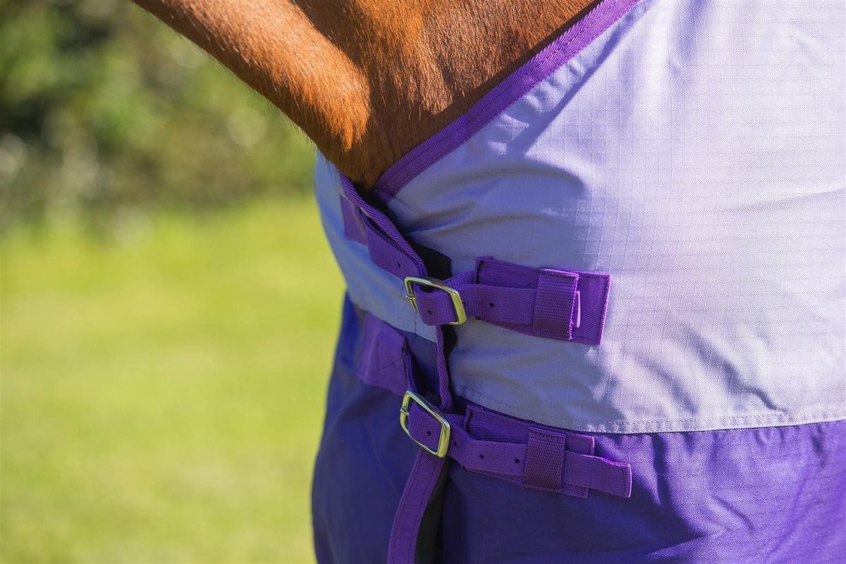 600D Lightweight Waterproof Horse Turnout Rug 0g No Fill Regular Neck Lavender/Purple