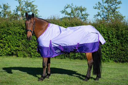 600D Lightweight Waterproof Horse Turnout Rug 0g No Fill Regular Neck Lavender/Purple
