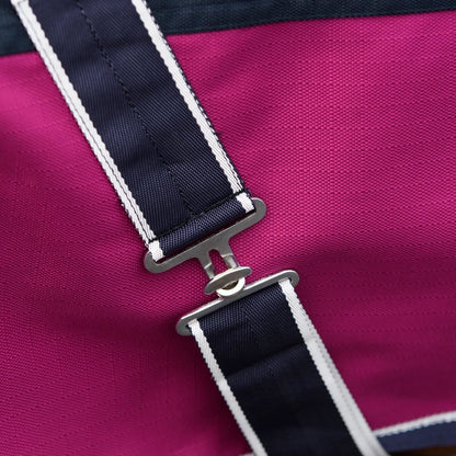 1200D Mediumweight Wasserdichte Weidedecke 100g Füllung Halber Hals Navy/Raspberry